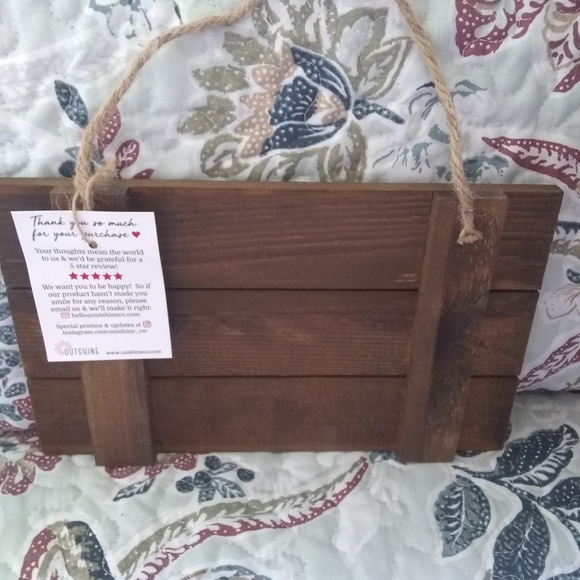 Wooden Decorative Hanging Sign - Picture 5 of 6